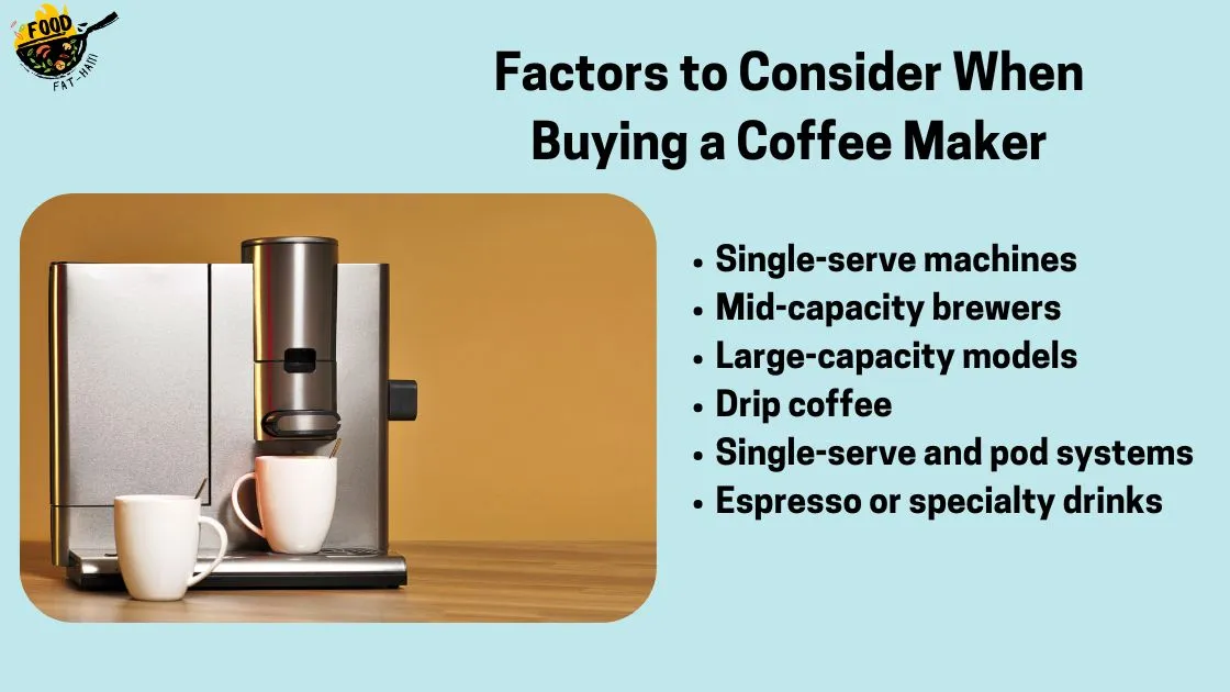 Factors to Consider When Buying a Coffee Maker