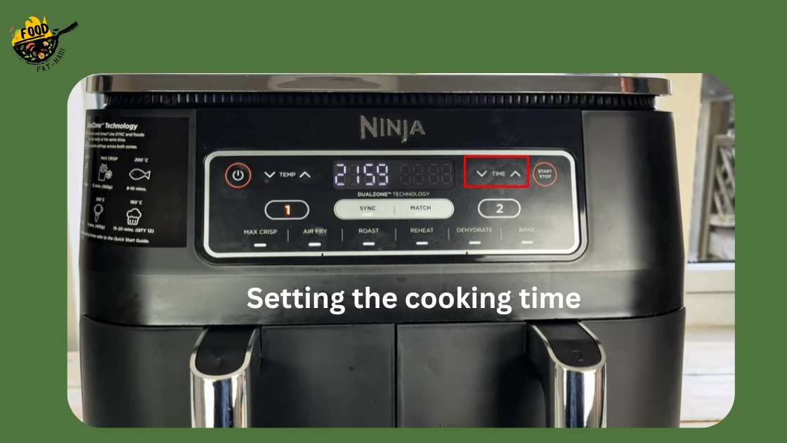 Setting the cooking time